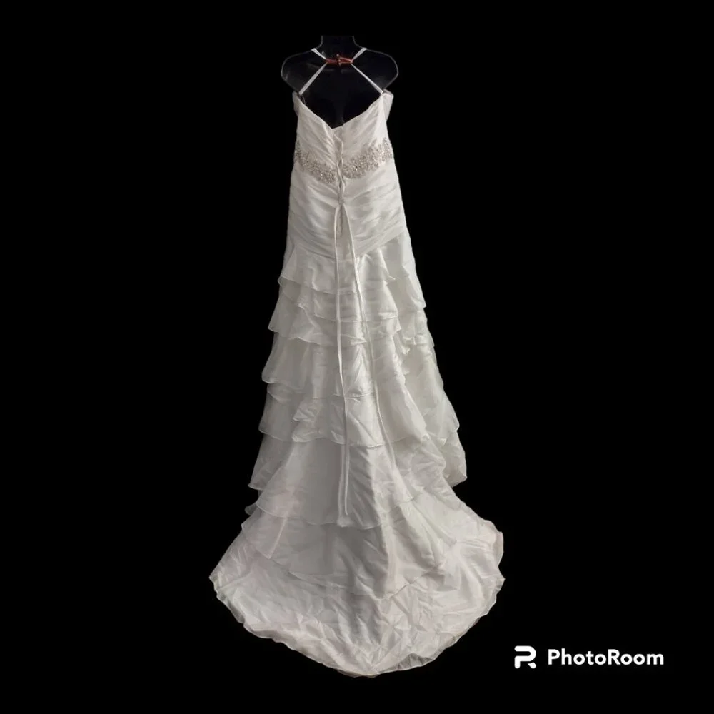 Alfred Angelo White Strapless Wedding Dress - Picture 11 of 14